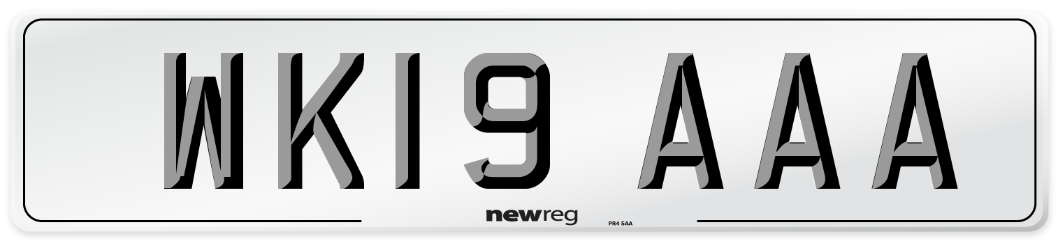 WK19 AAA Number Plate from New Reg